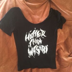 Size Small Printed Crop Top Tee
